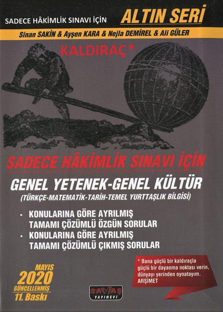 Kaldıraç  Sadece Hakimlik Sınavı İçin GY – GK Soru Bankası Nejla Demirel, Ayşen Kara, Ali Güler, Sinan Sakin  - Kitap