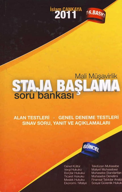 Mali Müşavirlik Staja Başlama Soru Bankası İslam Çankaya  - Kitap
