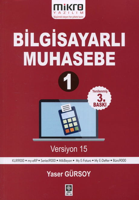 Bilgisayarlı Muhasebe 1 Versiyon 15 Yaser Gürsoy  - Kitap