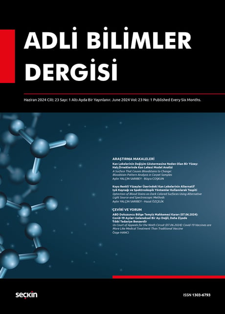 Adli Bilimler Dergisi – Cilt:23 Sayı:1 Haziran 2024 Prof. Dr. İ. Hamit Hancı 