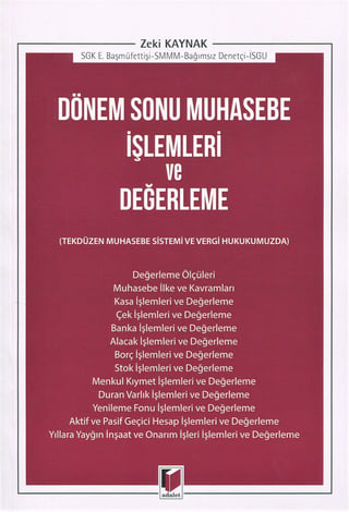 Dönem Sonu Muhasebe İşlemleri ve Değerleme