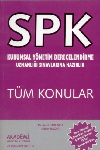 SPK Kurumsal Yönetim  – Tüm Konular Dr. Şenol Babuşcu, Adalet Hazar  - Kitap