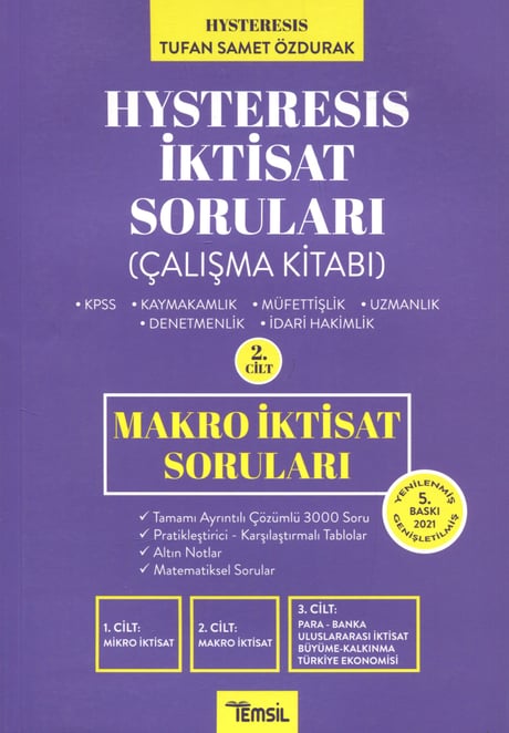 Hysteresis İktisat Soruları Çalışma Kitabı – Makro İktisat – 2. Cilt  Tufan Samet Özdurak  - Kitap