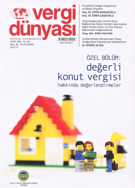 Vergi Dünyası Dergisi Ocak 2020 Münever Yeğin 