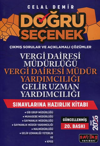 Doğru Seçenek Vergi Dairesi Müdürlüğü, Gelir Uzman Yardımcılığı Sınavlarına Hazırlık Kitabı