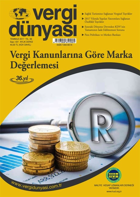 Vergi Dünyası Dergisi Temmuz 2017 Münever Yeğin  - Kitap