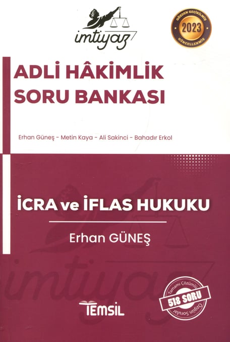 İmtiyaz Adli Hâkimlik – İcra ve İflas Hukuku Soru Bankası Erhan Güneş  - Kitap