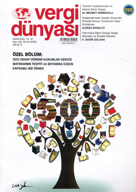 Vergi Dünyası Dergisi Nisan 2023 Münever Yeğin 