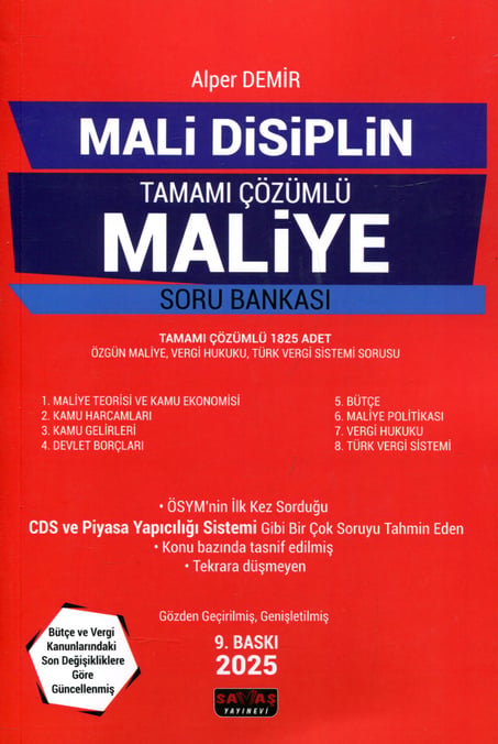 Mali Disiplin Maliye Soru Bankası Çözümlü Alper Demir  - Kitap