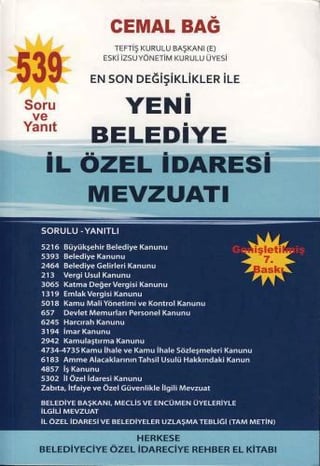 Yeni Belediye İl Özel İdaresi Mevzuatı