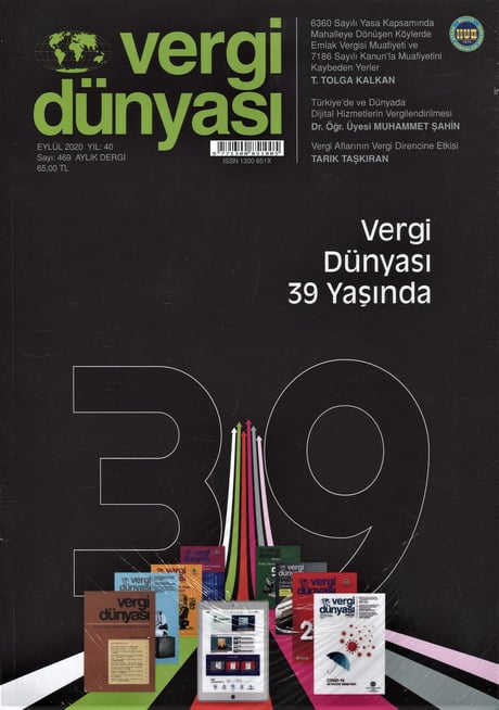 Vergi Dünyası Dergisi Eylül 2020 Münever Yeğin 
