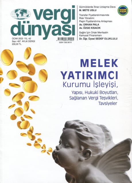 Vergi Dünyası Dergisi Ocak 2023 Münever Yeğin 