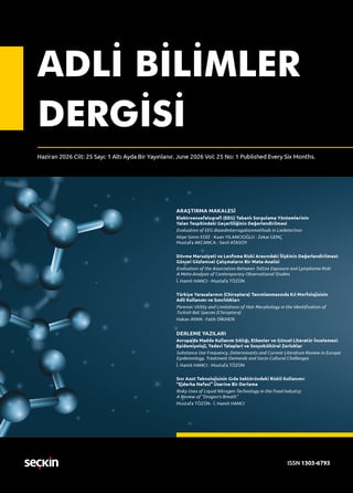 Adli Bilimler Dergisi – Cilt:25 Sayı:1 Haziran 2026
