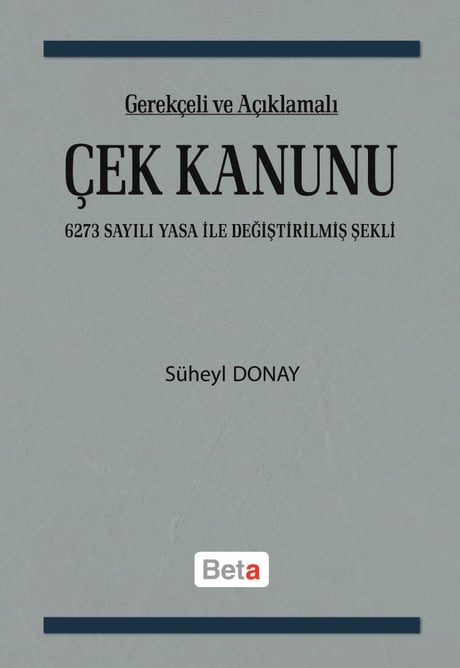 Çek Kanunu Prof. Dr. Süheyl Donay  - Kitap