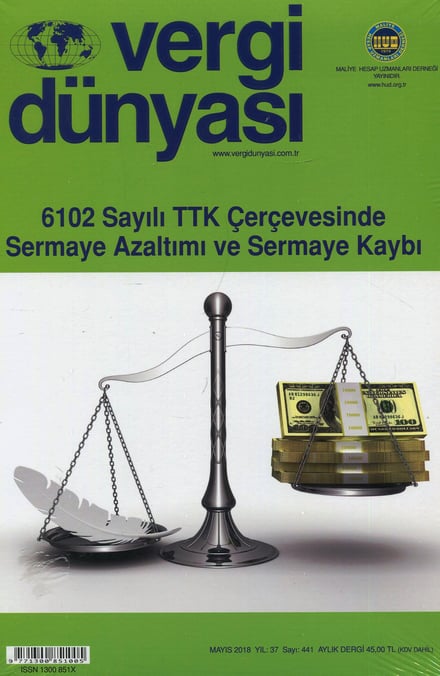 Vergi Dünyası Dergisi Mayıs 2018 Münever Yeğin 