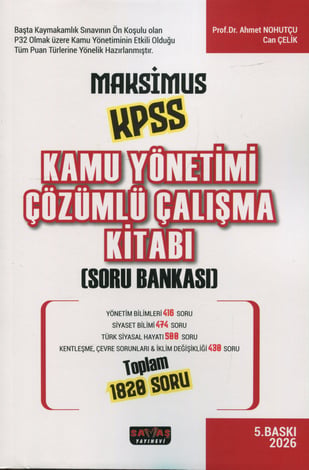 Maksimus KPSS Kamu Yönetimi Çözümlü Çalışma Kitabı Soru Bankası