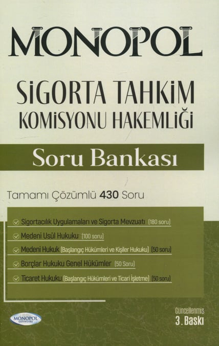 Sigorta Tahkim Komisyonu Hakemliği Sınavına Hazırlık Çözümlü Soru Bankası Mustafa Mert  - Kitap