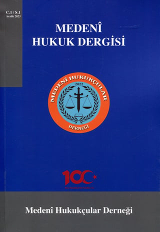 Medeni Hukuk Dergisi C:1 S:1