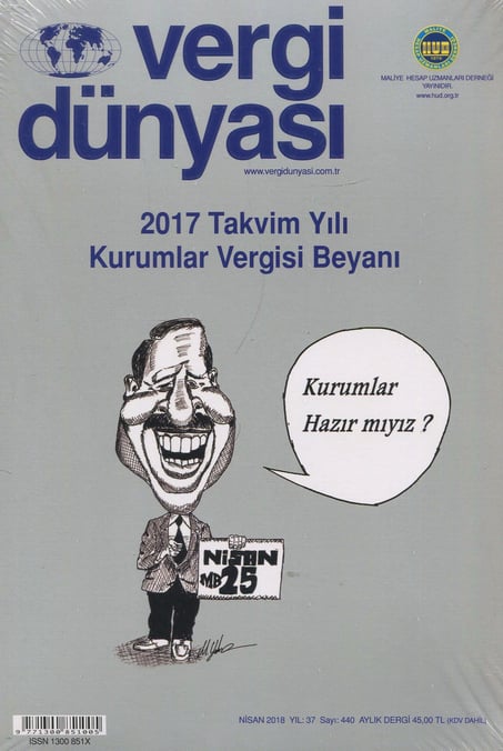 Vergi Dünyası Dergisi Nisan 2018 Münever Yeğin 