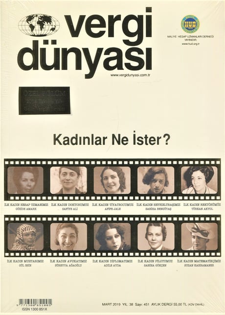 Vergi Dünyası Dergisi Mart 2019 Münever Yeğin 