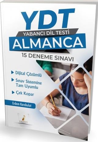 YDT Almanca Dijital Çözümlü 15 Deneme Sınavı Çek Kopar