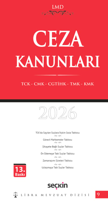 Libra Mevzuat Dizisi Ceza Kanunları (TCK – CMK – CGTİHK – TMK – KMK) / LMD–9 Av. Mutlu Dinç, Av. Çilem Bahadır  - Kitap