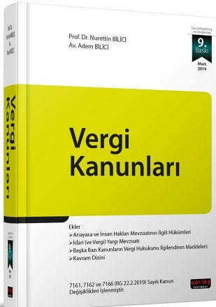 Vergi Kanunları Prof. Dr. Nurettin Bilici  - Kitap
