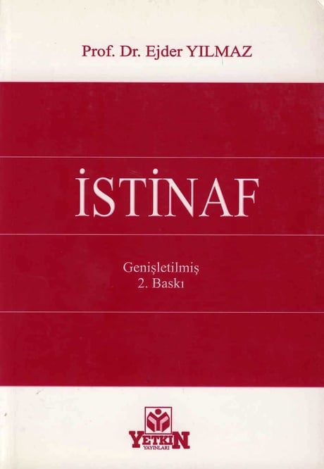 İstinaf Prof. Dr. Ejder Yılmaz  - Kitap