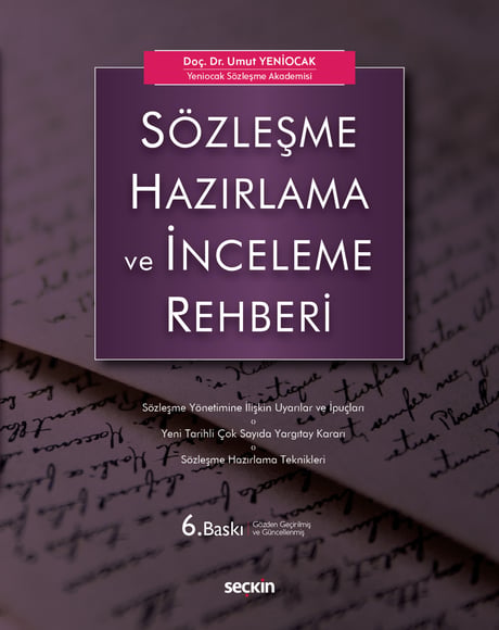 Sözleşme Hazırlama ve İnceleme Rehberi Doç. Dr. Umut Yeniocak  - Kitap