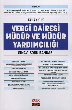 Tahakkuk Vergi Dairesi Müdür ve Müdür Yardımcılığı Sınavı Soru Bankası