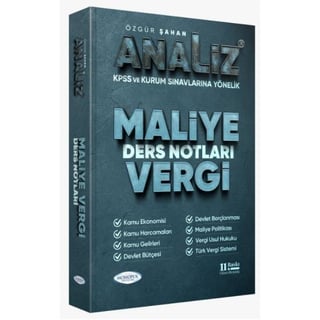 Analiz Maliye Vergi Ders Notları