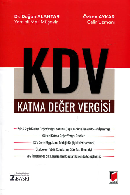 KDV (Katma Değer Vergisi) Dr. Doğan Alantar, Özkan Aykar  - Kitap