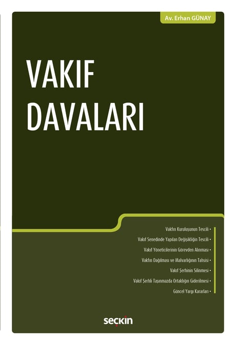 Vakıf Davaları Erhan Günay  - Kitap