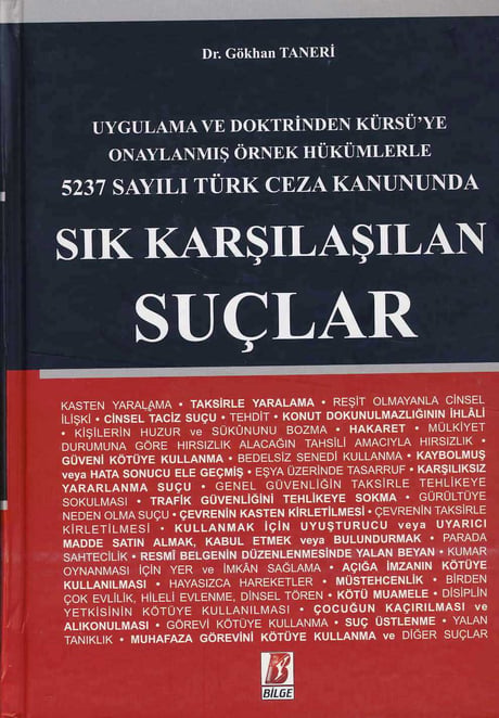 5237 Sayılı Türk Ceza Kanununda Sık Karşılaşılan Suçlar Gökhan Taneri  - Kitap