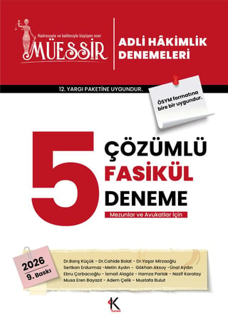 Müessir – Adli Hakimlik Denemeleri – Mezunlar ve Avukatlar İçin 