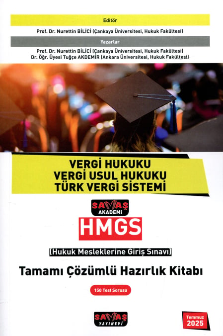 HMGS Vergi Hukuku Vergi Usul Hukuku Türk Vergi Sistemi Tamamı Çözümlü Hazırlık Kitabı Prof. Dr. Nurettin Bilici  - Kitap