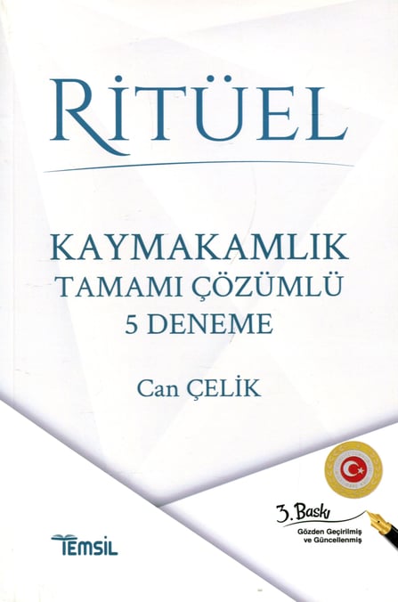 Ritüel Kaymakamlık Tamamı Çözümlü 5 Deneme Can Çelik  - Kitap
