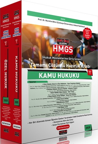 Tamamı Çözümlü HMGS Kamu Hukuku – Özel Hukuk Hazırlık Kitabı 2 Cilt Takım Prof. Dr. Nurettin Bilici  - Kitap