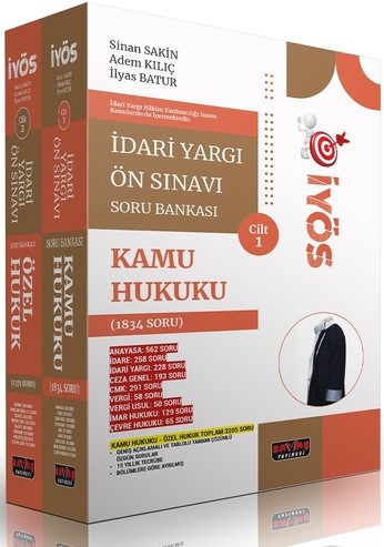 İdari Yargı Ön Sınavı Soru Bankası Kamu Hukuku ve Özel Hukuk Sinan Sakin, Adem Kılıç, İlyas Batur  - Kitap