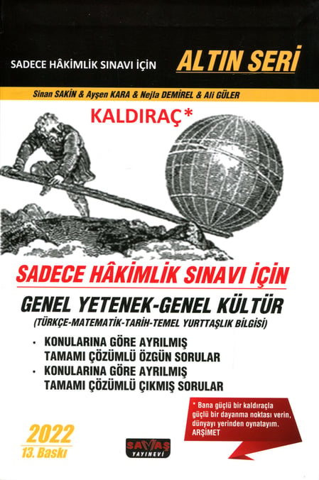 Altın Seri Kaldıraç Hakimlik Sınavı Genel Yetenek – Genel Kültür Sinan Sakin  - Kitap