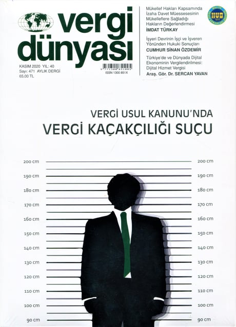 Vergi Dünyası Dergisi Kasım 2020 Münever Yeğin 