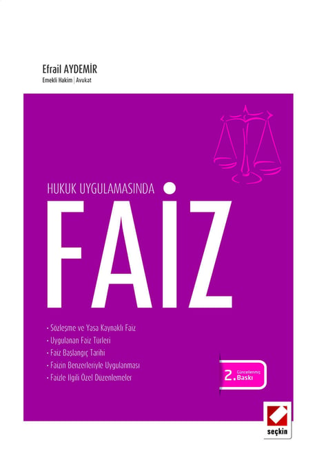 Hukuk Uygulamasında Faiz Efrail Aydemir  - Kitap