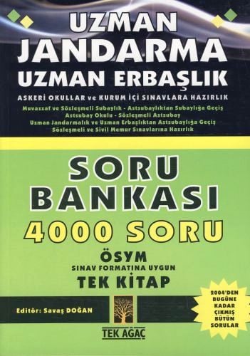 Uzman Jandarma – Uzman Erbaşlık Soru Bankası (4000 Soru) Savaş Doğan  - Kitap