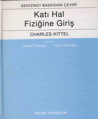 Katıhal Fiziğine Giriş