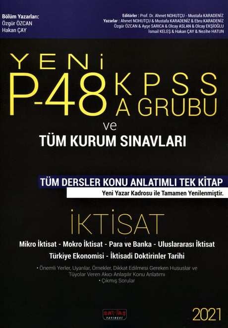 P–48 KPSS A Grubu İktisat Konu Anlatımlı  Özgür Özcan, Hakan Çay  - Kitap