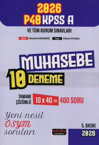 P48 KPSS A Grubu Muhasebe 10 Deneme Tamamı Çözümlü