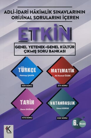 Etkin Genel Yetenek – Genel Kültür Çıkmış Soru Bankası