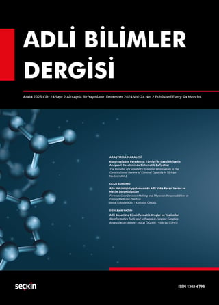 Adli Bilimler Dergisi – Cilt:24 Sayı:2 Aralık 2025