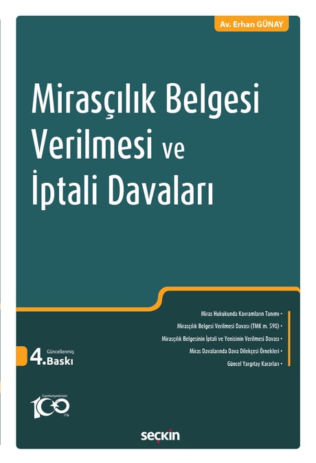 Mirasçılık Belgesi Verilmesi ve İptali Davaları Erhan Günay  - Kitap