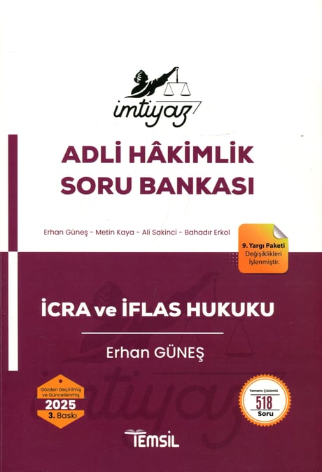 İmtiyaz Adli Hakimlik Soru Bankası İcra ve İflas Hukuku  Erhan Güneş  - Kitap
